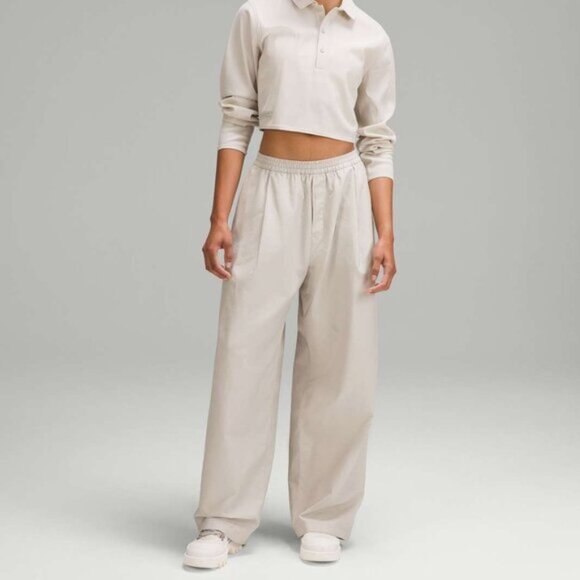 Lululemon LAB Jacquard Wide-Leg Pant 14 Leopardo Jacquard Dove Grey NEW $168 - Picture 1 of 6